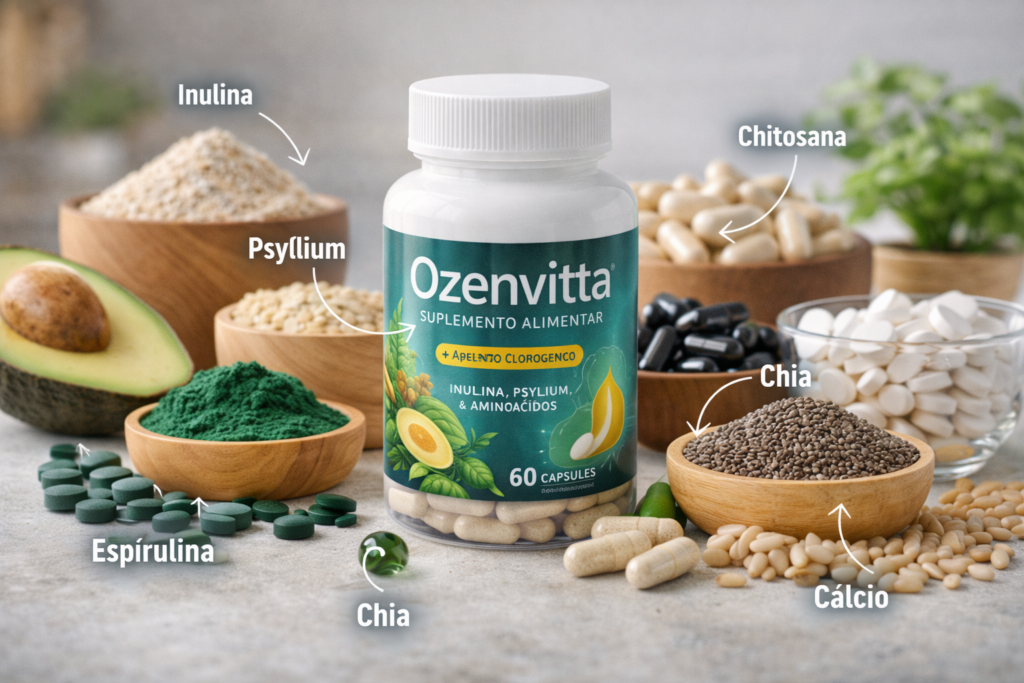 Ingredientes naturais da fórmula do Ozenvitta